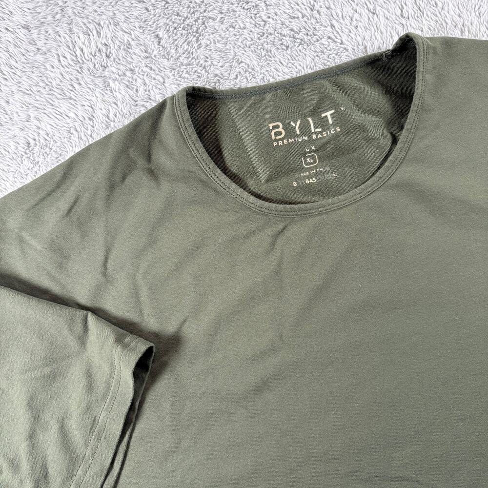 BYLT Premium Basics Box Men's Green T-Shirt Sz XL *Faded Size‎ Tag*